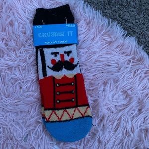 Nutcracker fuzzy socks